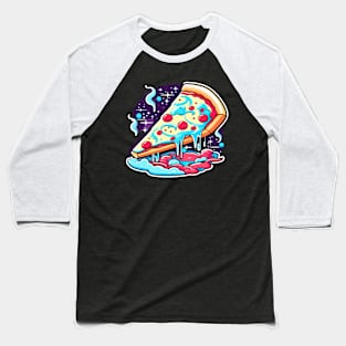 Pizza Slice Illustration Baseball T-Shirt